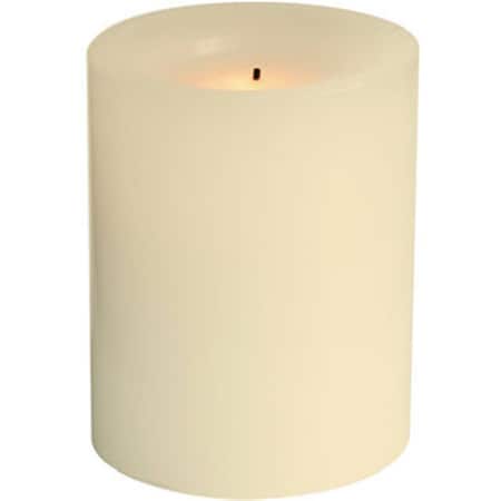 Northern International Inc Northern International CGT54400CR01 4 in. Battery Operated Wax Flameless Pillar - Pack Of 6 433946